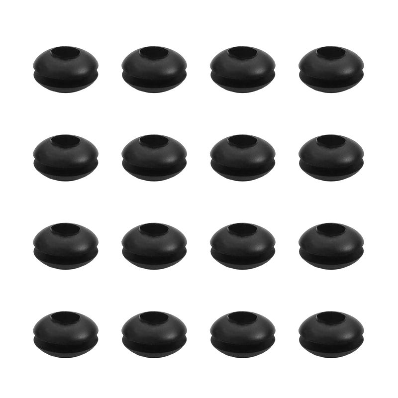 Fielect Rubber Grommet 200Pcs 5mm Inner Dia Oil Resistant Armature Rubber Grommets for Wiring Cable Black - Image 1